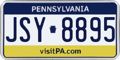 PA license plate JSY8895