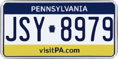 PA license plate JSY8979