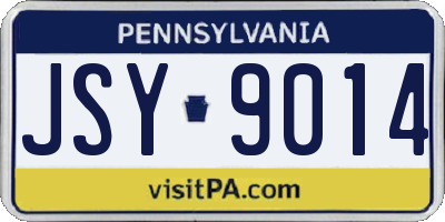 PA license plate JSY9014