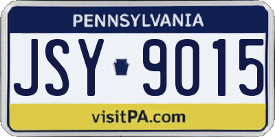 PA license plate JSY9015