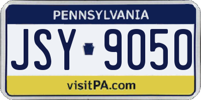 PA license plate JSY9050