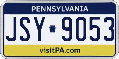 PA license plate JSY9053