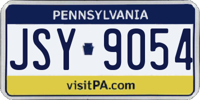 PA license plate JSY9054