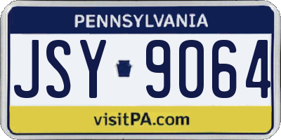 PA license plate JSY9064