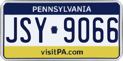 PA license plate JSY9066