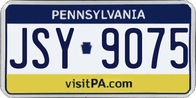 PA license plate JSY9075