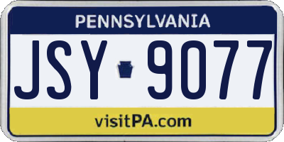 PA license plate JSY9077