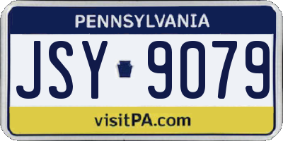 PA license plate JSY9079