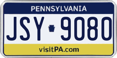 PA license plate JSY9080