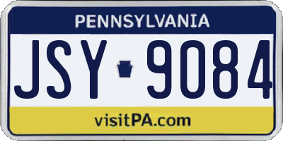 PA license plate JSY9084