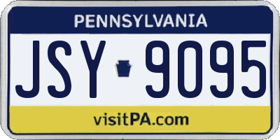 PA license plate JSY9095