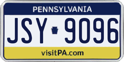 PA license plate JSY9096