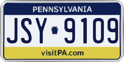 PA license plate JSY9109
