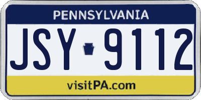 PA license plate JSY9112