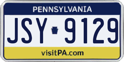 PA license plate JSY9129
