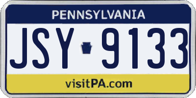 PA license plate JSY9133