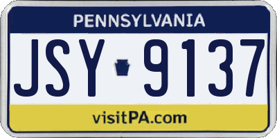 PA license plate JSY9137
