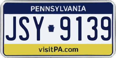 PA license plate JSY9139