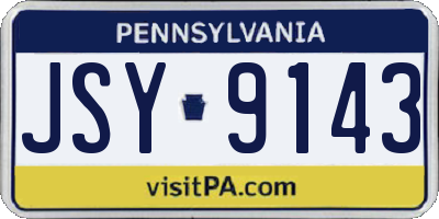 PA license plate JSY9143