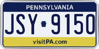 PA license plate JSY9150