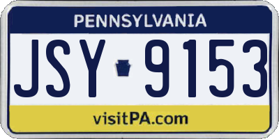PA license plate JSY9153