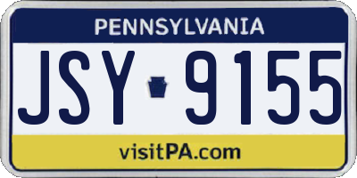 PA license plate JSY9155