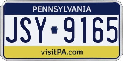 PA license plate JSY9165