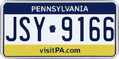 PA license plate JSY9166