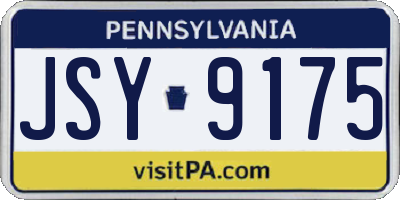 PA license plate JSY9175