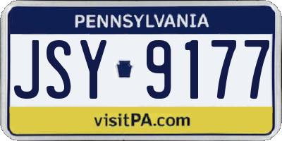 PA license plate JSY9177
