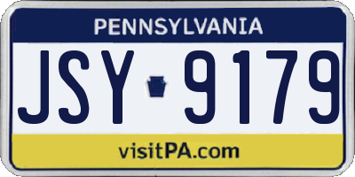 PA license plate JSY9179