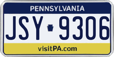 PA license plate JSY9306