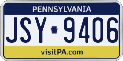 PA license plate JSY9406