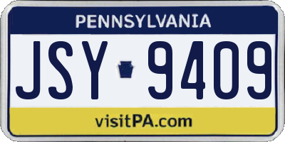 PA license plate JSY9409