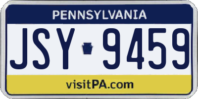 PA license plate JSY9459