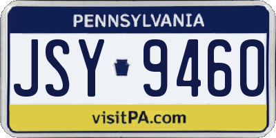 PA license plate JSY9460