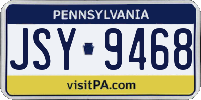 PA license plate JSY9468