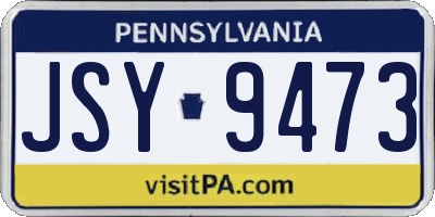 PA license plate JSY9473