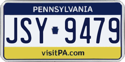 PA license plate JSY9479