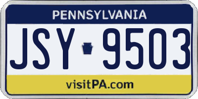 PA license plate JSY9503