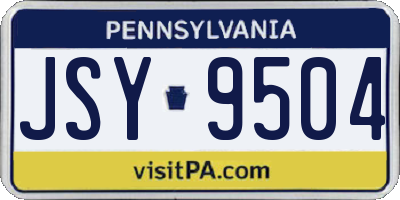 PA license plate JSY9504