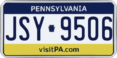 PA license plate JSY9506