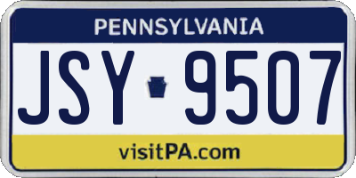 PA license plate JSY9507