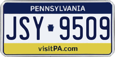 PA license plate JSY9509
