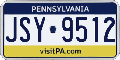 PA license plate JSY9512