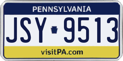 PA license plate JSY9513