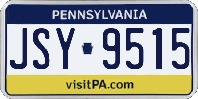PA license plate JSY9515