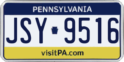 PA license plate JSY9516
