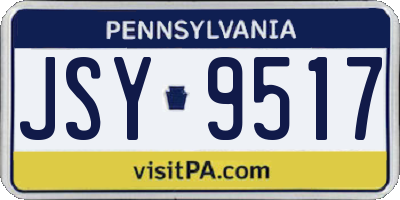 PA license plate JSY9517