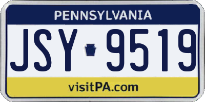PA license plate JSY9519